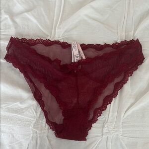 Victoria's Secret Red Lace Trim Panties